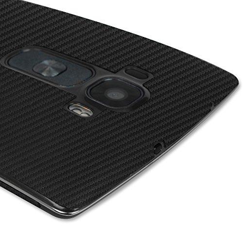 Skinomi Skinomi Black Carbon Fiber Full Body Skin Compatible with LG G Flex 2 (Full Coverage) TechSkin with Anti-Bubble Clear Film Screen Protector
