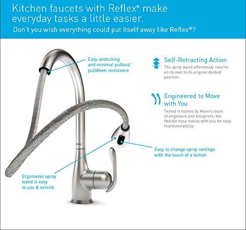 Moen Moen S6208SRS Woodmere One-Handle High Arc Pull Down Single Mount Bar Faucet, Spot Resist Stainless