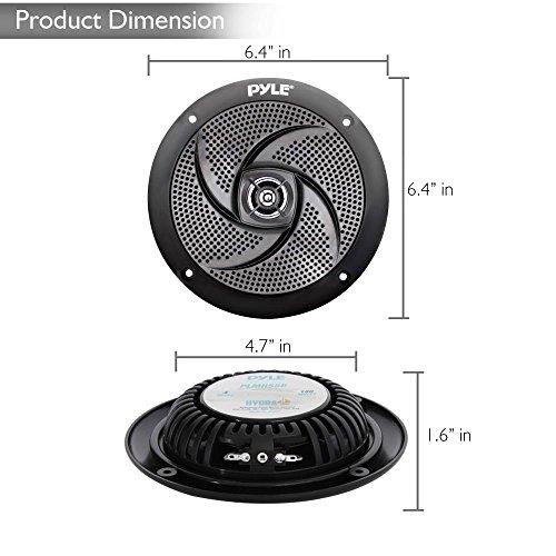 Pyle Pyle Marine Speakers - 5.25 Inch Low Profile Slim Style Waterproof Wakeboard Tower and Weather Resistant Outdoor Audio Stereo Sound System with 180 Watt Power - 1 Pair in White (PLMRS5B)