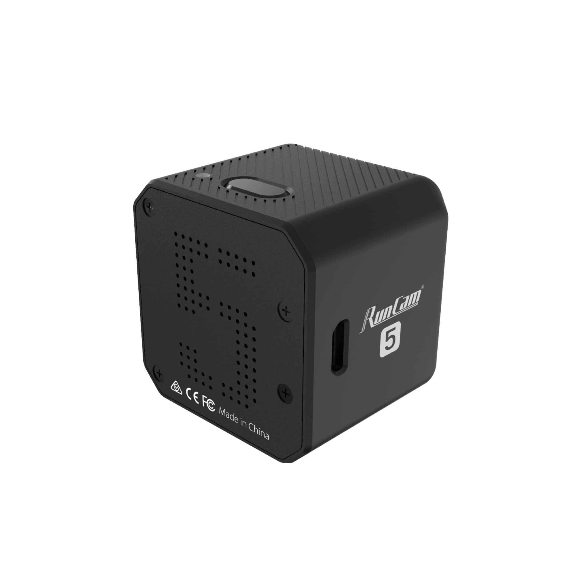 RunCam RunCam 5 4K Action Camera: Small Cube HD Cam for FPV Drone Airsoft Motorcycle Bike Helmet Compatible with Gopro Session Caddx Orca Mount Support EIS