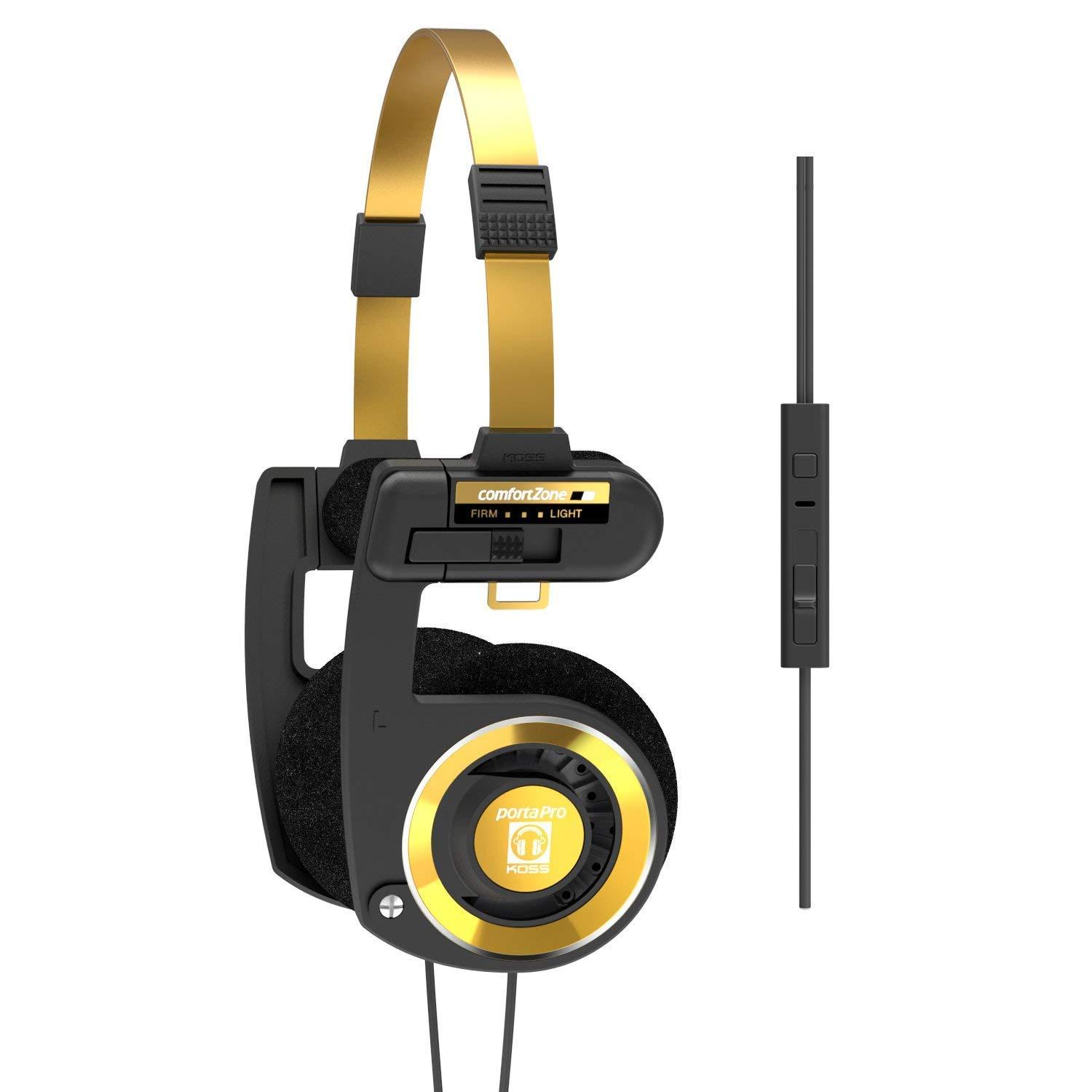 Koss Koss Porta Pro Enthusiast Bundle - On Ear Headphones - Black, Gold - Wired - 3.5 mm Jack