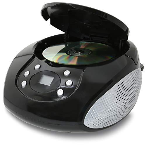 GPX GPX, Inc. Portable Top-Loading CD Boombox with AM/FM Radio and 3.5mm Line In for MP3 Device - Black, Single