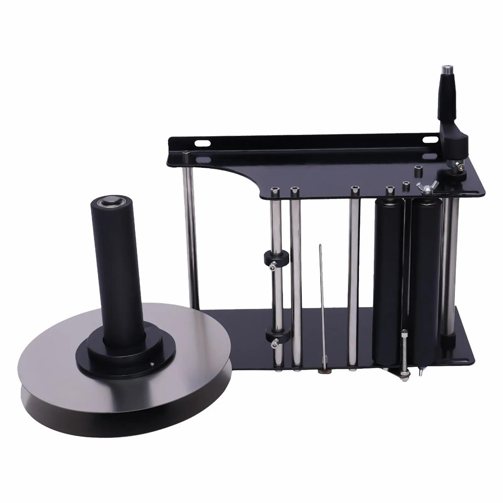 LIKARVA LIKARVA Semi Automatic Round Bottle Labeling Machine MT-30 Manual Labeling Machine Label Applicator Self-Adhesive Bottle Labeler with Handle MT 30 Bottle Sticker Labeler 30Times/Minute