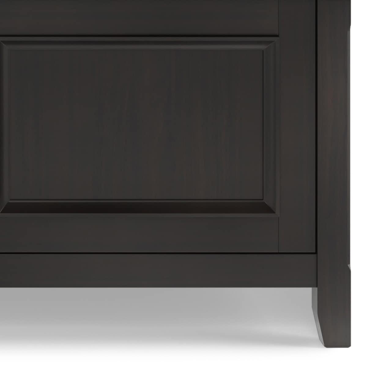 SIMPLIHOME SIMPLIHOME Amherst Solid Wood 72 inch Wide Transitional TV Media Stand in Hickory Brown for TVs up to 80 inches for The Living Room and Entertainment Center
