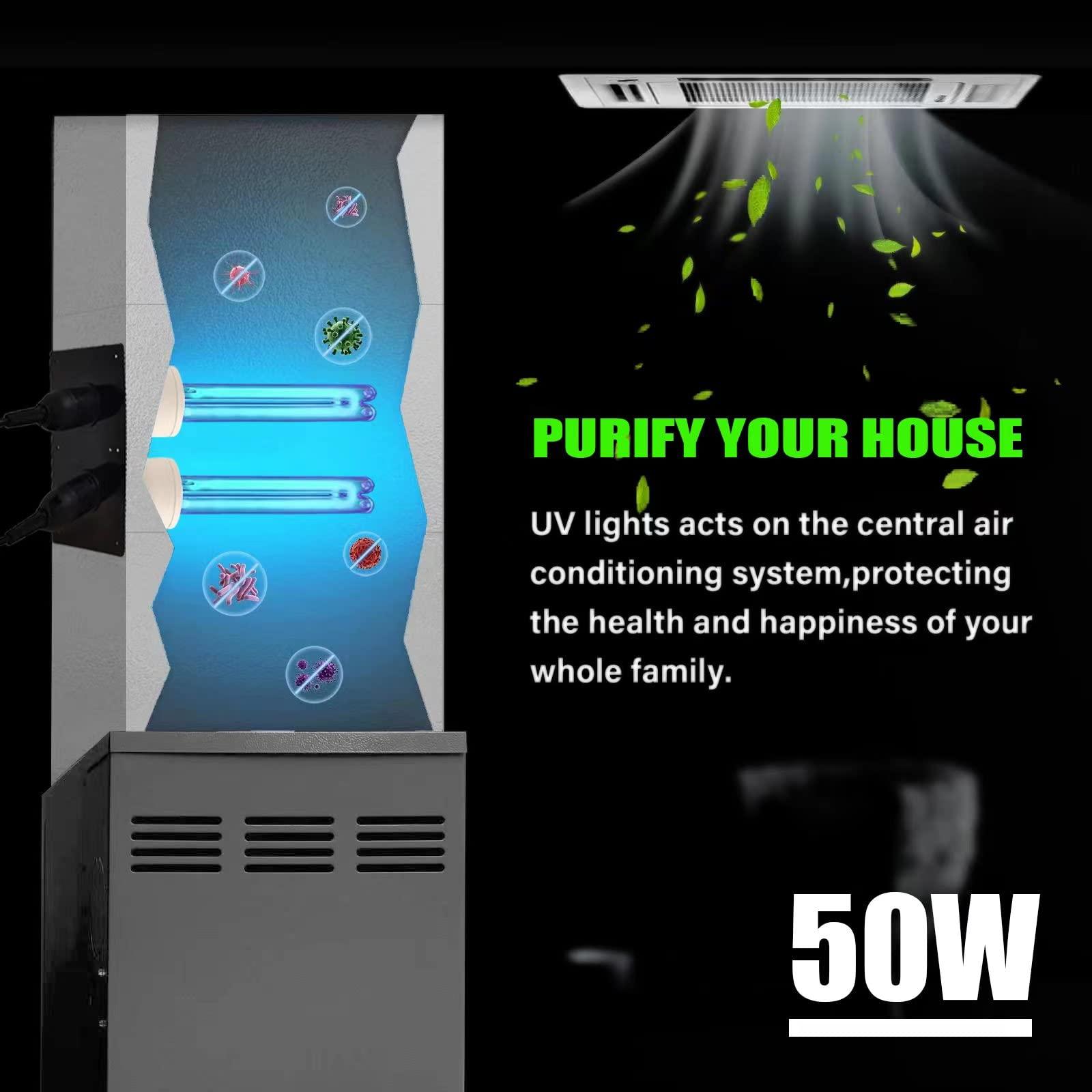 BAIMNOCM 50 Watts Duct Disinfection Uv Light for HVAC, Ac Filter UV-C Lamp, uv lamp for Furnace