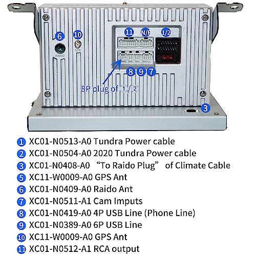 Cidava Cidava T-Style Car Radio, CarPlay Stereo for Toyota Tundra 2014-2021, 12.1 Inch Android Head Unit Replacement Support Wired and Wireless Car Play/Android Auto, AM/FM Radio, Back-Up Camera