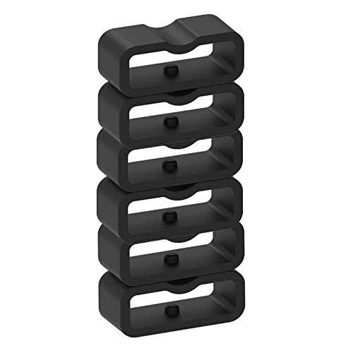 RuenTech 6-Pack Fastener Rings Compatible with Garmin Vivosmart 4/Vivofit 4/Vivofit 3/Vivofit jr/Vivofit jr 2/Vivofit jr 3 Band Keeper, Silicone Replacement Watch Band Loop/Holder/Retainer