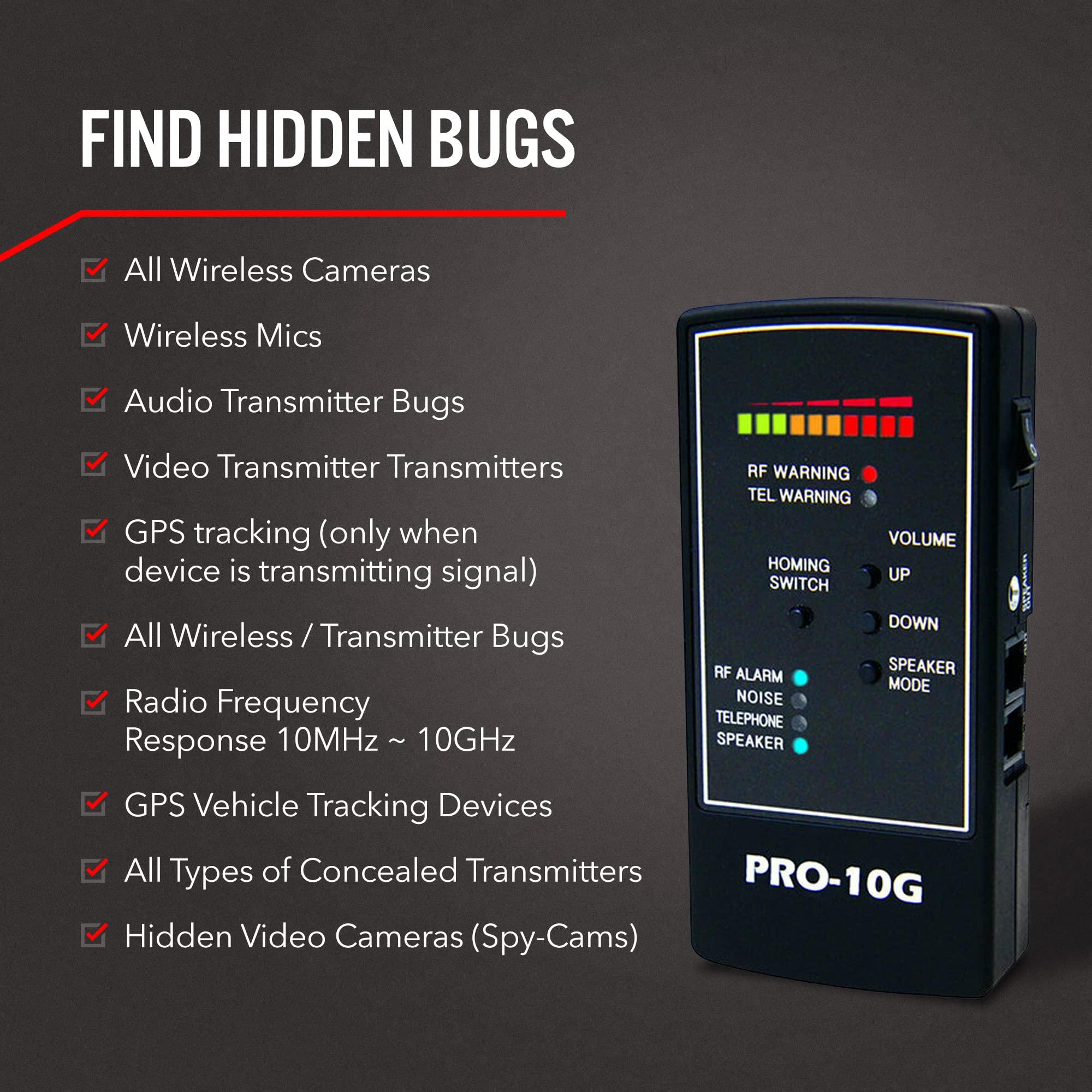 SPY ASSOCIATES SpyFinder ProMax Hidden Devices Detector Bundle - Video Surveillance Bug Sweeper Detector - Bug Detector Finds Wireless Hidden Camera Detectors, Hidden GPS Detector, Anti Spy Device - (Combo Set)