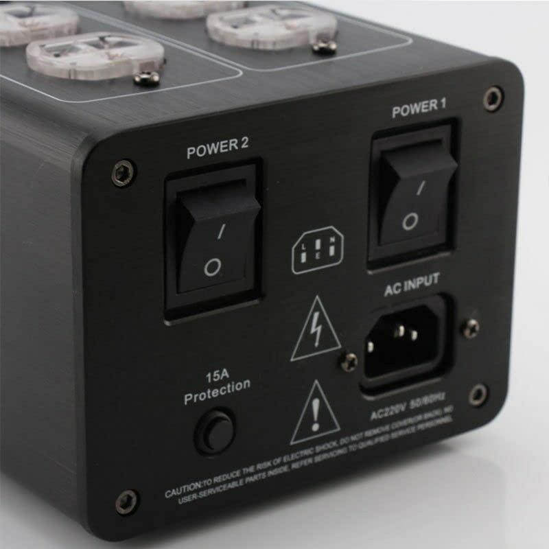 ele ELEOPTION 3000W 15A 100-240V AC8.8 Advanced Audio Power Purifier Filter AC Power Socket Video Noise Eliminator/Line Conditioner/Whole Entertainment System Protection