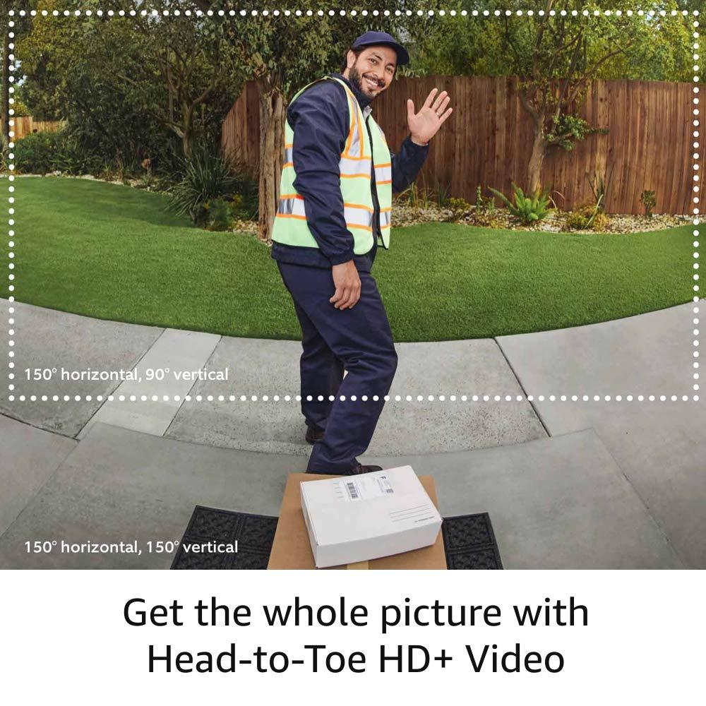 Ring Ring Wired Doorbell Pro (Video Doorbell Pro 2) with Ring Floodlight Cam Wired (White) and Ring Alarm 14-Piece (White)