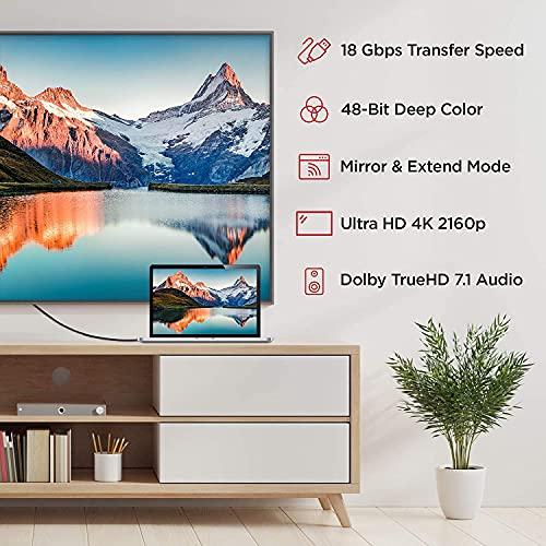 Ritz Gear Ritz Gear 4K HDMI 2.0 Cable 4 ft. [3 Pack] 18 Gbps Ultra High Speed Braided Nylon Cord & Gold Connectors - 4K@60Hz/UHD/3D/2160p/1080p/ARC & Ethernet. Compatible with UHD TV/Monitor/PC/PS5/Xbox