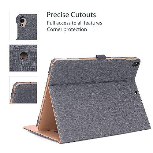 ProCase ProCase Case for iPad Air (3rd Gen) 10.5\" 2019/iPad Pro 10.5\" 2017, Vintage PU Leather Stand Folio Cover for iPad Air 3/iPad Pro 10.5-inch Multiple Viewing Angles with Pencil Holder -Grey