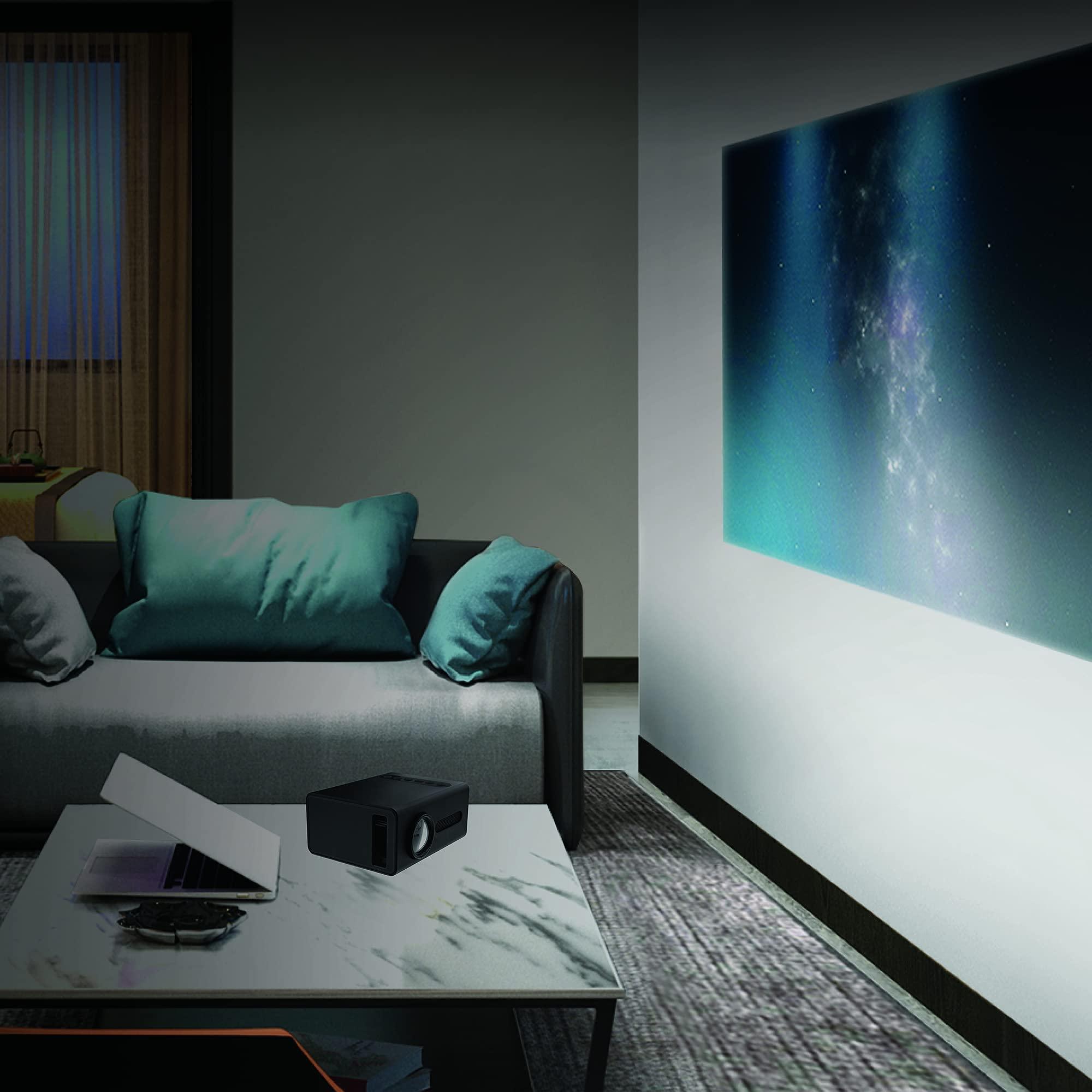 XTREME DIGITAL LIFESTYLE ACCESSORIES Monster Image Mini Small Format LCD Projector 1920x1080 HD Quality, Project Up To 8 Feet Away, Works On Projection Screens Ranging from 20-80 Inches. Supports Any Format With Universal HDMI Cable