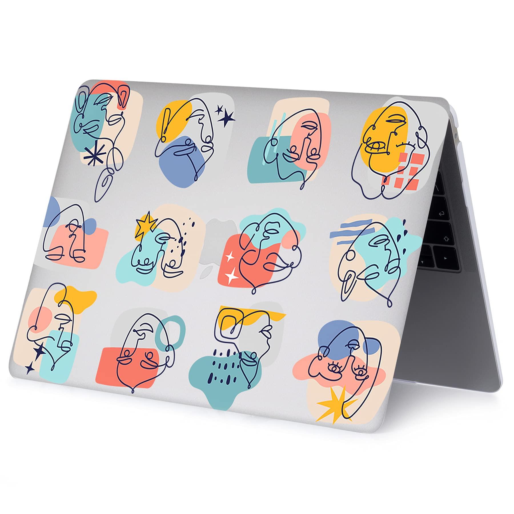 Bandless Case Compatible with MacBook Air 11 inch (Models: A1370 & A1465), 2 in 1 Bundle Protective Plastic Hard Shell Case & Keyboard Cover Skin Compatible with Mac Air 11.6 in - Girl Avatar