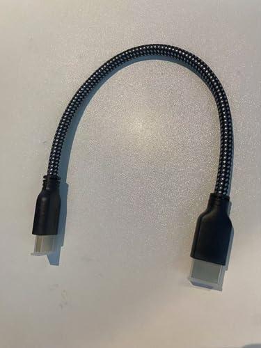 PowerBear PowerBear 4K HDMI Cable 1 ft | High Speed, Braided Nylon & Gold Connectors, 4K @ 60Hz, Ultra HD, 2K, 1080P, ARC & CL3 Rated | for Laptop, Monitor, PS5, PS4, Xbox One, Fire TV, Apple TV & More