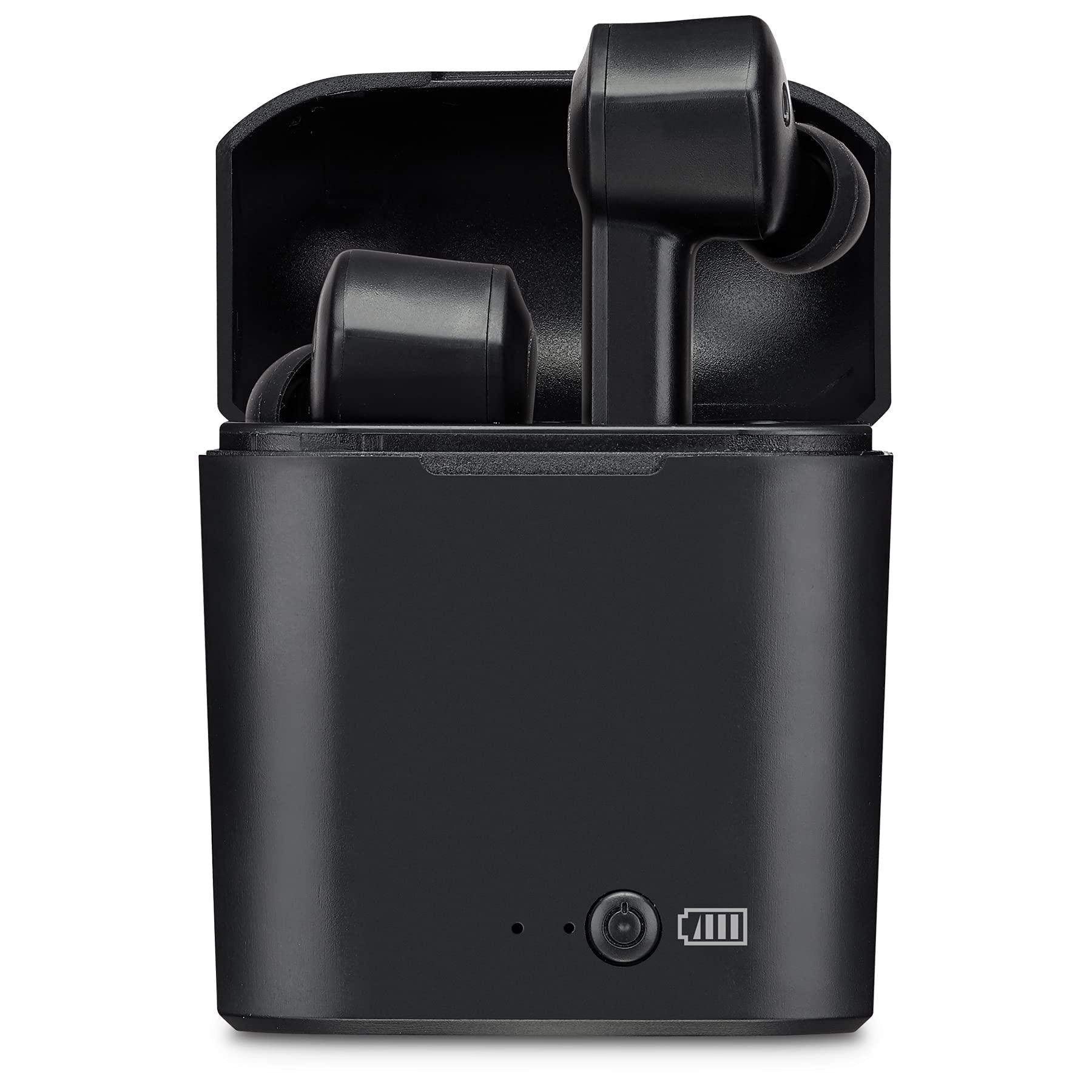 iLive iLive Truly Wire-Free Bluetooth Earbuds, Sweatproof Design, Charging Case, Includes 3 Set of Ear Tips, Black (IAEBT300B)