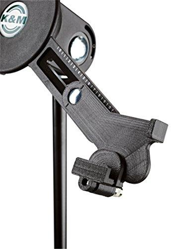 K&M K&M - Konig & Meyer 19790.516.55 - Universal Tablet iPad Holder for Mic Stand - Switch Landscape to Portrait - Professional Grade for all Musicians - Studio or Remote Home Use - German Made - Black