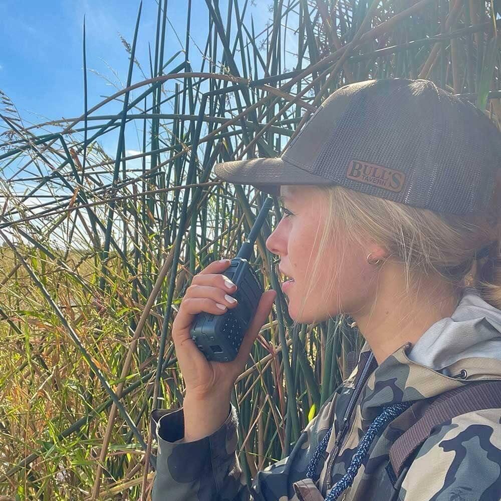 Rugged Radios Rugged Radios GMRS Two Way Handheld Radio Walkie Talkie for Hiking Camping Overlanding Off Road Features Grey Long Range Weather Channels and Rechargeable Battery