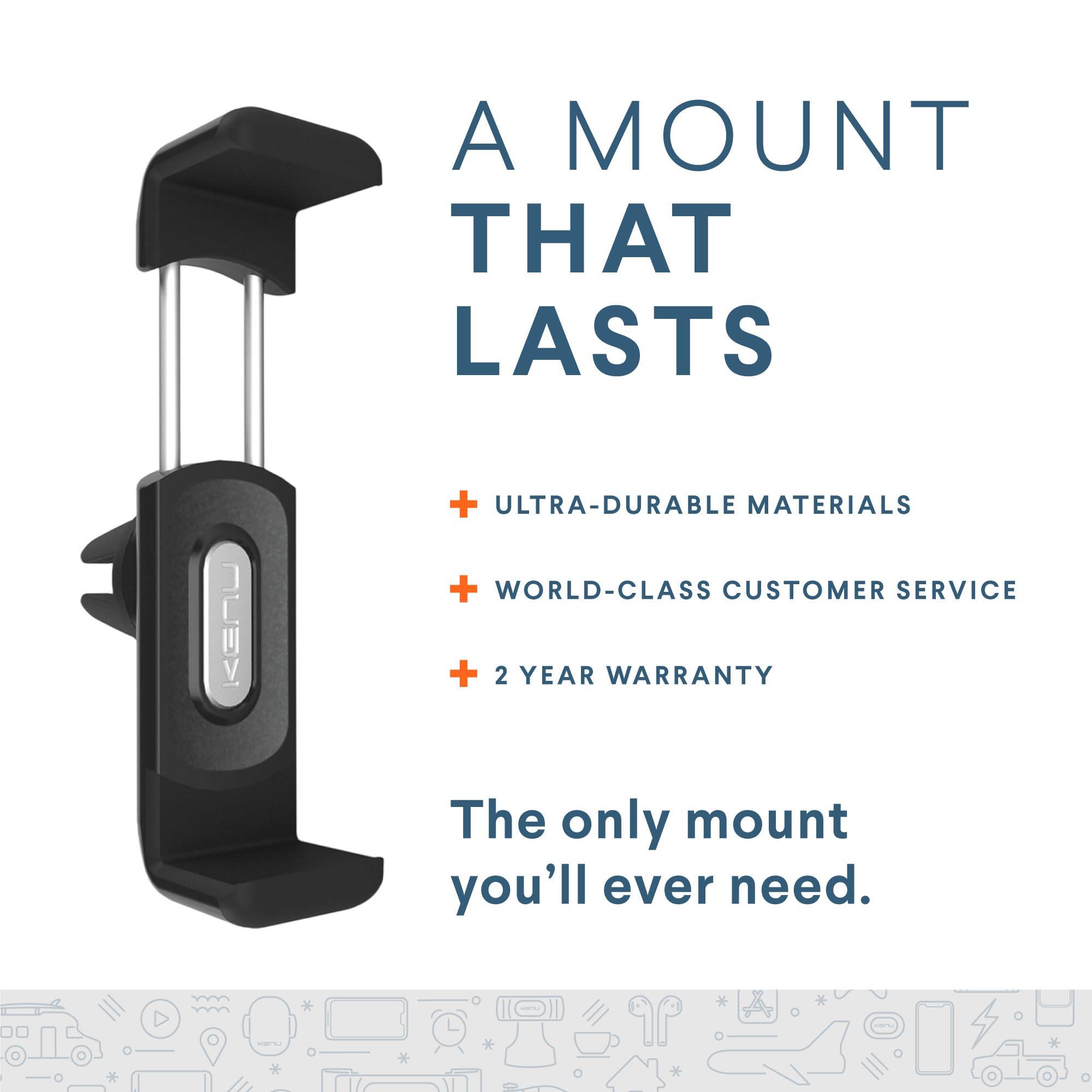 Kenu Kenu Airframe+, Air Vent Car Phone Holder Mount, Cell Phone Stand for Car, Expandable Grip & 360 Degree Pivot, Compatible with Latest iPhones, Samsungs, & Androids