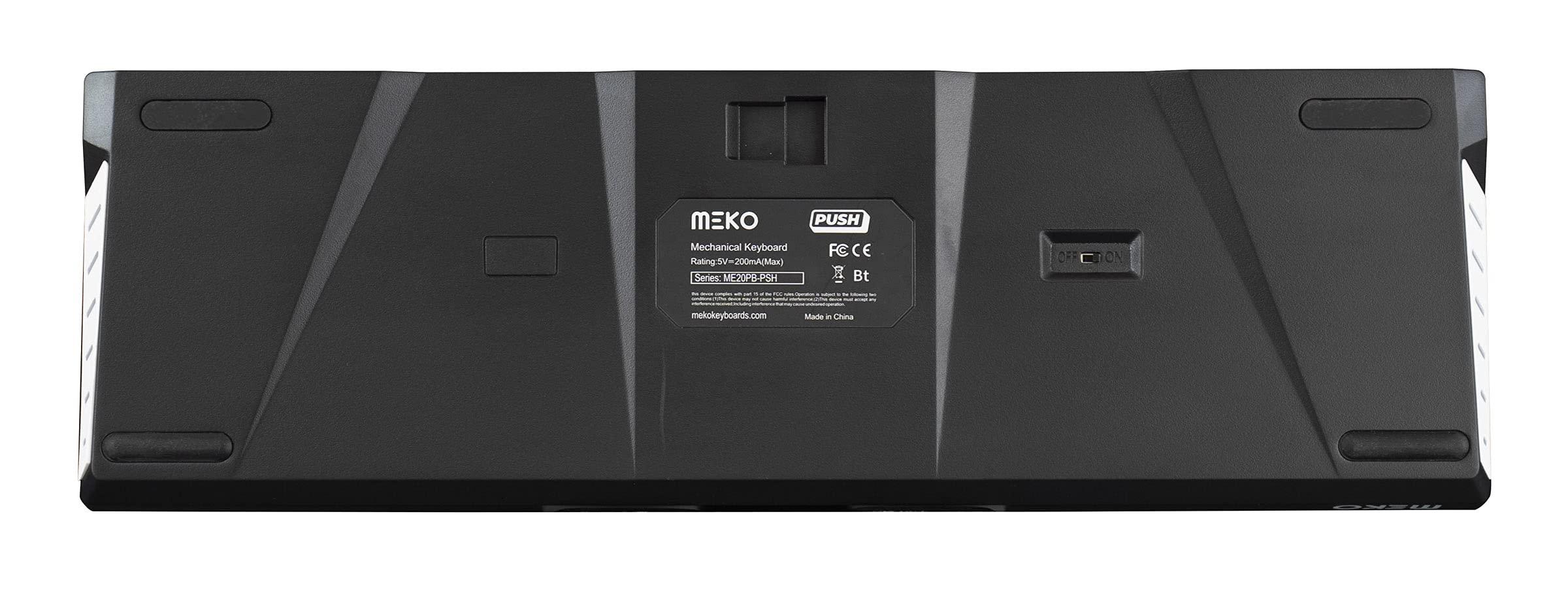 MEKO MEKO Push 65 percent RGB LED Hotswap Bluetooth Double Shot ABS Mechanical Keyboard (Cherry MX Brown)