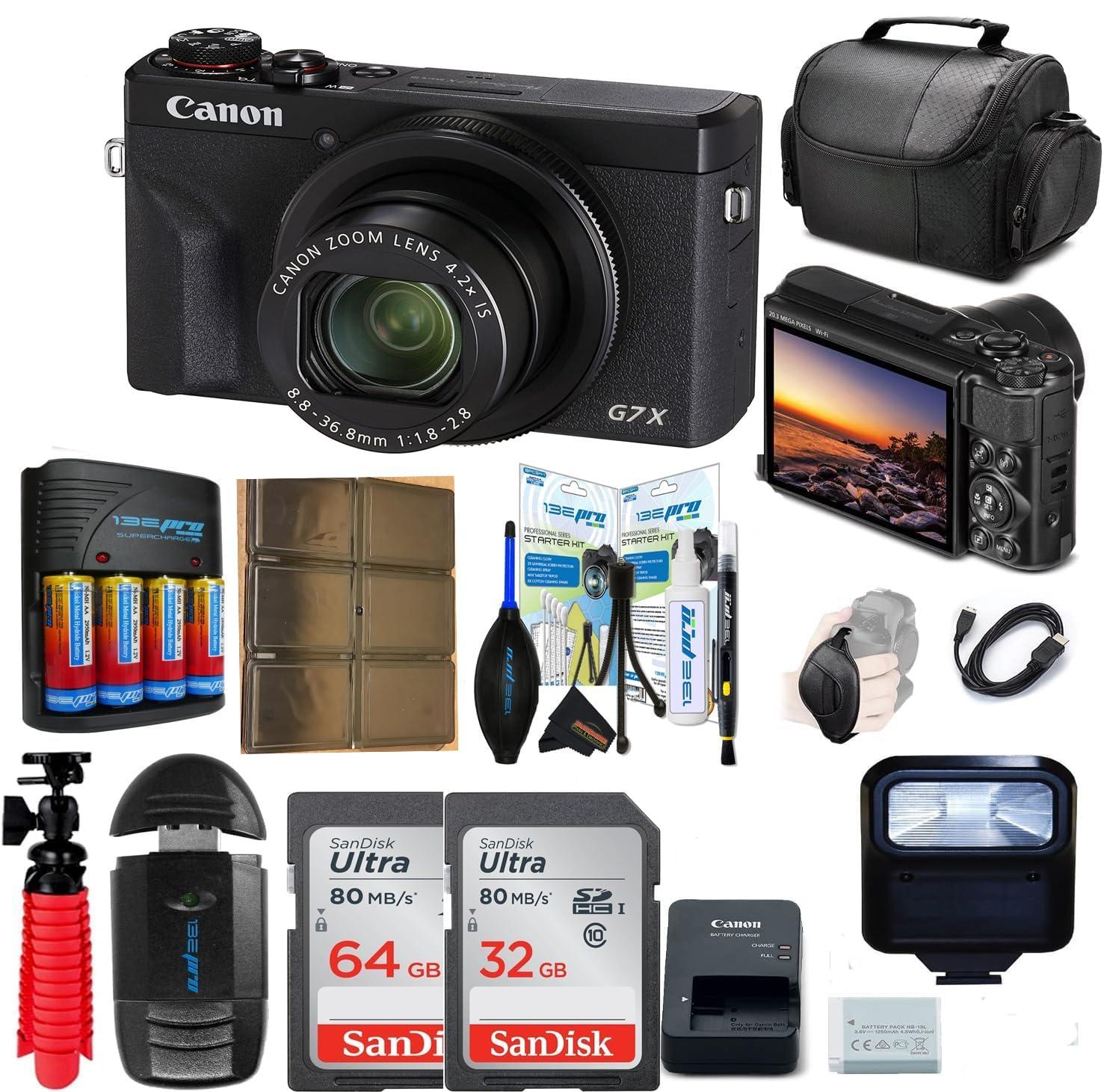 Canon Canon PowerShot Digital Camera G7 X Mark II with Wi-Fi & NFC, LCD Screen, and 1-inch Sensor - (Black)- (International Version) (Renewed)