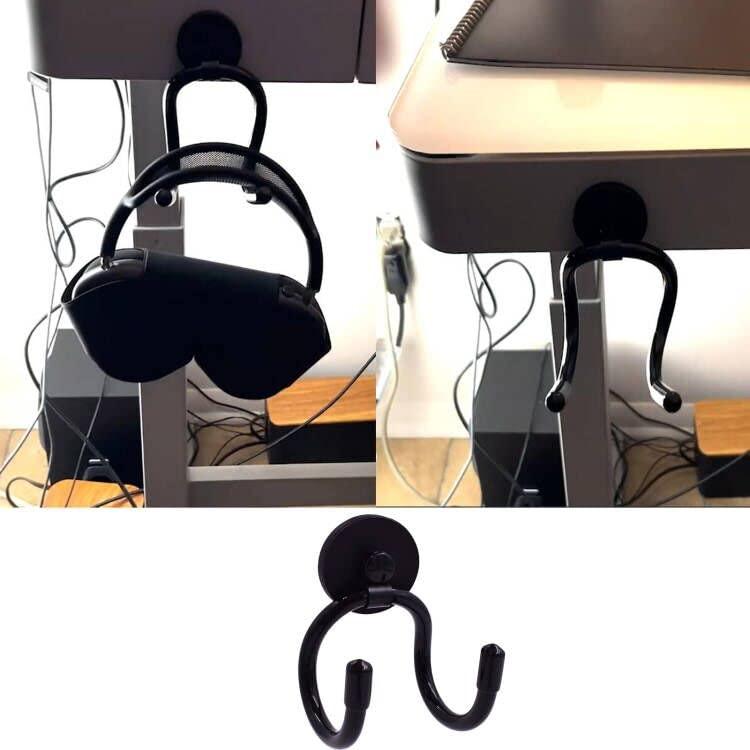 AUXPhome AUXPhome Magnetic Headset Holder up to 1 kg(2 lbs), Adjustable Headphone Holder Headphone Hanger Stand Headphone Hook for Computer/Gaming Headsets, Headphone - No Headsets