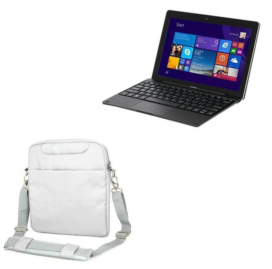 BoxWave BoxWave Case Compatible With E Fun Nextbook Flexx 10 - Encompass Urban Bag, Over Shoulder Messenger Straps Handle Bag Pockets - Cool Grey