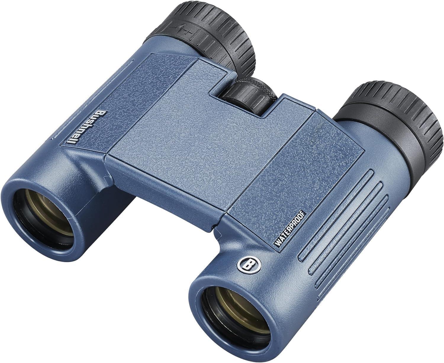 Bushnell Bushnell H2O 8x25mm Binoculars, Waterproof and Fogproof Binoculars for Boating, Hiking, and Camping + Harness + Microfiber Cleaning Cloth