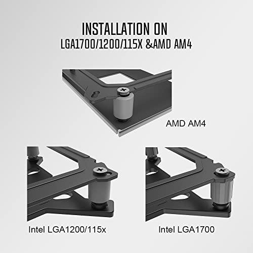 ID-COOLING ID-COOLING SE-214-XT ARGB CPU Cooler 4 Heatpipes CPU Air Cooler ARGB Light Sync with Motherboard(5V 3-PIN Connector) CPU Fan for Intel/AMD, LGA 1700 Compatible