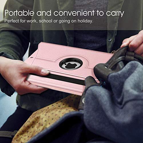 Fintie Fintie Rotating Case for iPad Air (3rd Gen) 10.5" 2019 / iPad Pro 10.5" 2017 with Built-in Pencil Holder - 360 Degree Rotating Stand Protective Cover, Auto Sleep / Wake (Rose Gold)