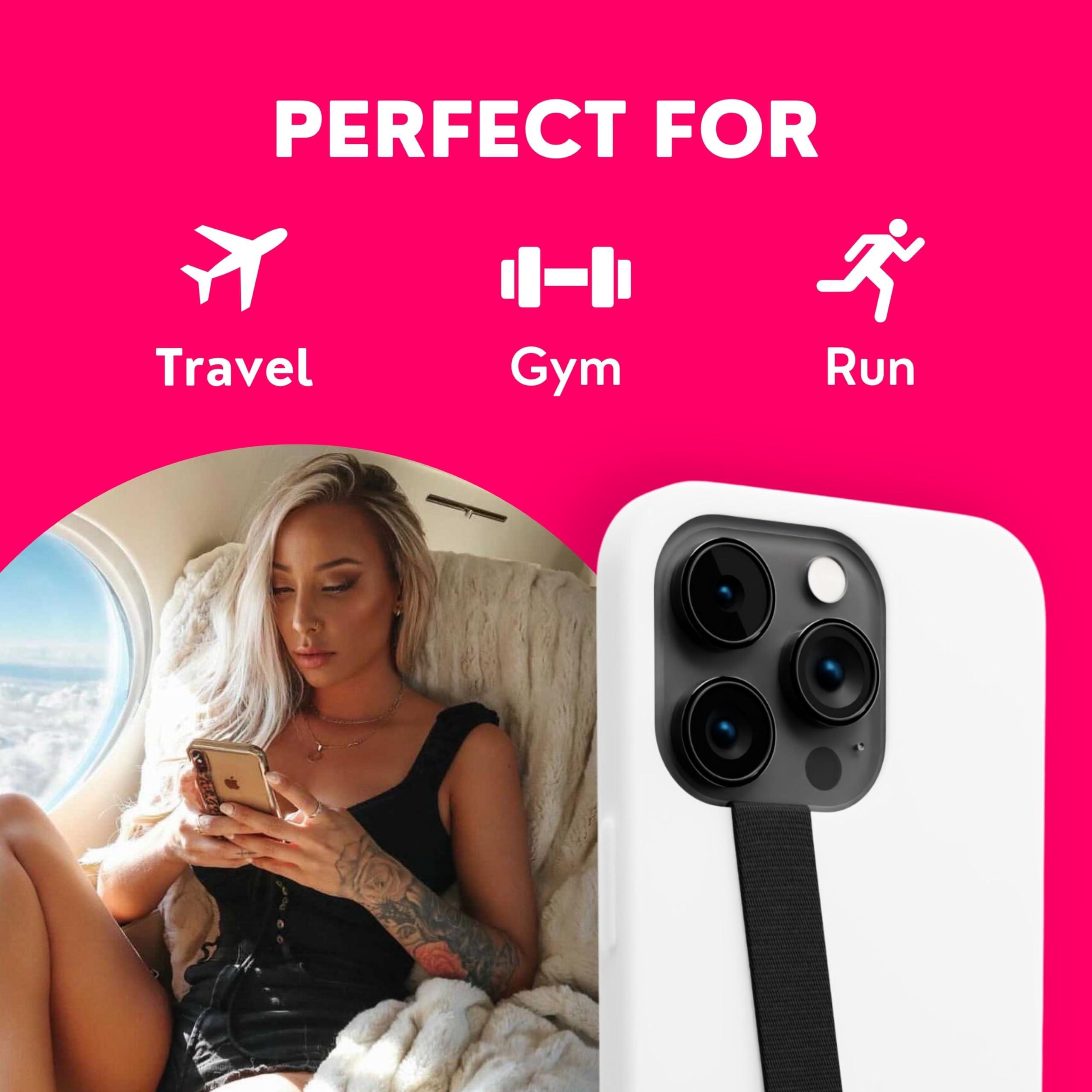 Phone Loops Phone Loops: Non-Elastic Phone Grip, Phone Strap, Phone Holder for Hand - Small, Light and Discreet Phone Loop Cell Phone Holder for Hand - Phone Finger Holder