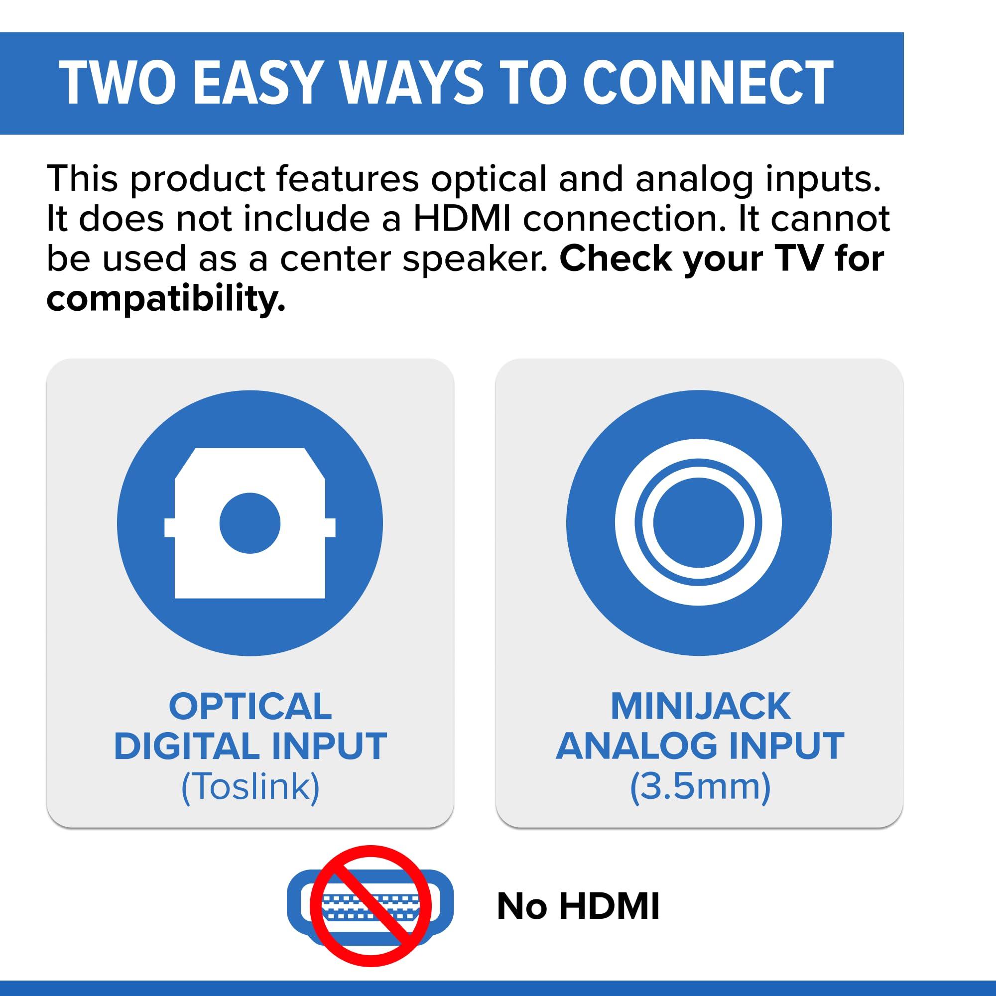ZVOX ZVOX AccuVoice AV157 Dialogue Clarifying Soundbar - Patented Hearing Technology with Voice Boost, Ultimate Low-Profile TV Speakers Soundbar, Perfect for Home Theater and Smart TV - Espresso