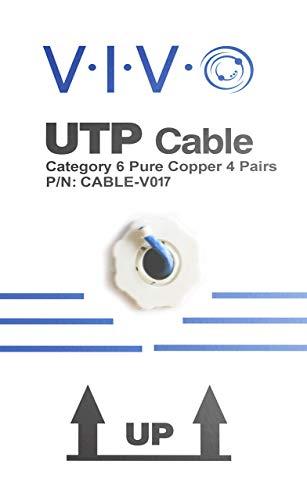 VIVO VIVO 500ft Bulk Cat6, Full Copper Ethernet Cable, 23 AWG, UTP Pull Box, Cat-6 Wire, Indoor, Network Installations, Blue, CABLE-V017