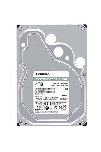 Toshiba Toshiba X300 4TB Performance & Gaming 3.5-Inch Internal Hard Drive - CMR SATA 6.0 GB/s 7200 RPM 128 MB Cache - HDWE140XZSTA