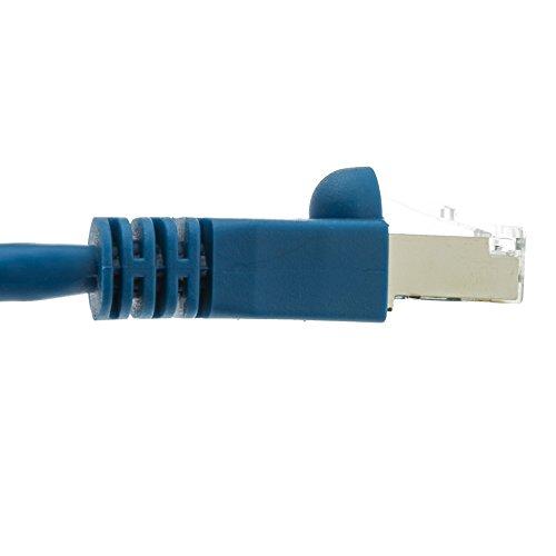 CableWholesale CableWholesale 25 Foot Blue Cat6a Ethernet Patch Cable, Snagless/Boot with RJ45 Connector, 500 MHz, 26 AWG, STP(Shielded Twisted Pair) Stranded Copper, Internet Patch Cable