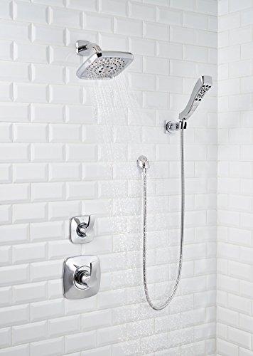DELTA FAUCET Delta Faucet Tesla 14 Series Single-Function Shower Trim Kit with Three-Spray Touch-Clean H2Okinetic Shower Head, Chrome T14252 (Valve Not Included)