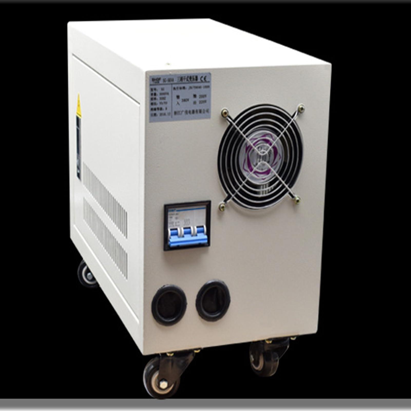 DirectNine Basics Dry Type Transformer,3 Phase Servo Transformer 415V to 380V/220V/200V Heavy Duty Voltage Transformer Converter with Circuit Break Protection,2000VA