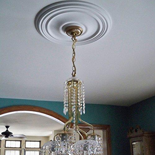 Ekena Millwork Ekena Millwork CM21RE Reece Ceiling Medallion, 21"OD x 1 1/4"P (Fits Canopies up to 6 3/4"), Factory Primed