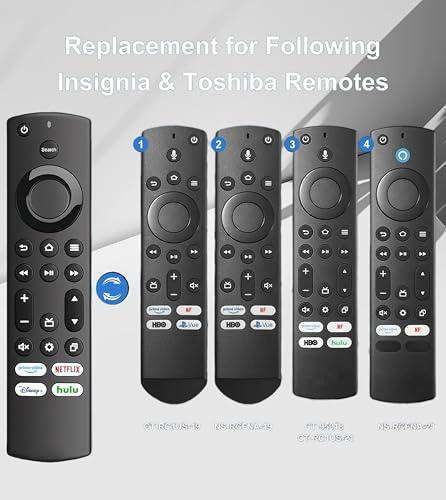 Nuliving Replacement Remote for Insignia, Toshiba, Pioneer Smart TV, Compatible with Fire Smart TV with 4 Shortcut Keys