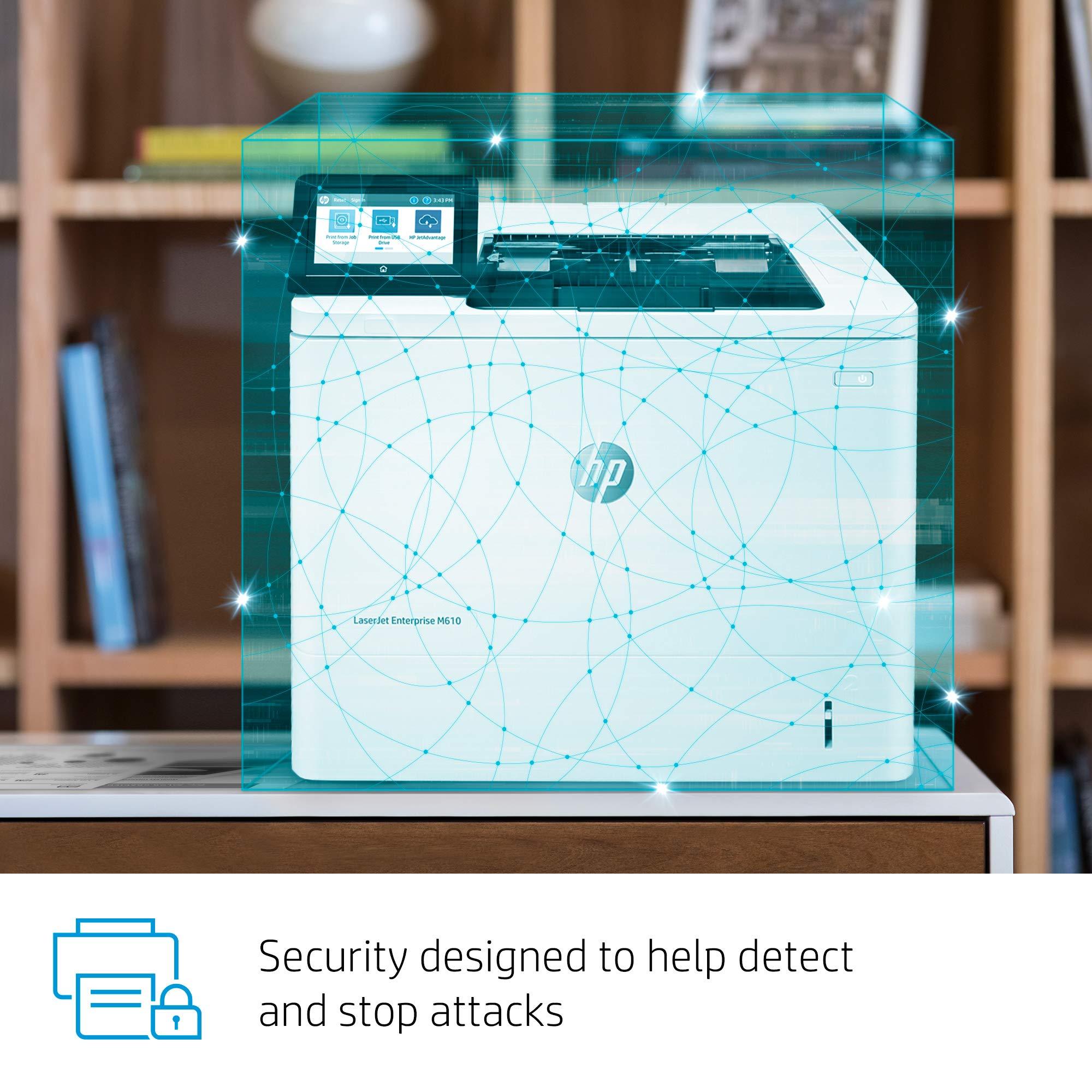 HP HP Laserjet Enterprise M610dn Monochrome Duplex Printer (7PS82A) (Renewed)