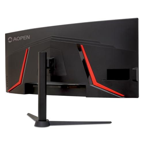 AOPEN AOPEN by Acer 34HC5CU S3bmiiphx 34" QHD 3440 x 1440 21:9 Curved Gaming Monitor | AMD FreeSync Premium | Up to 180Hz | 1ms TVR | Tilt & Height Adjustable | VESA Mountable | 1 x DP 1.4 & 2 x HDMI 2.0