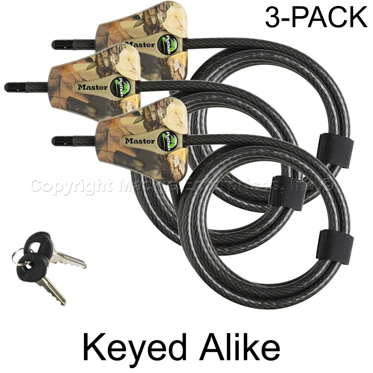 Master Lock Master Lock - Python Adjustable Camouflage Cable Locks #8418KA CAMO 3-Pack