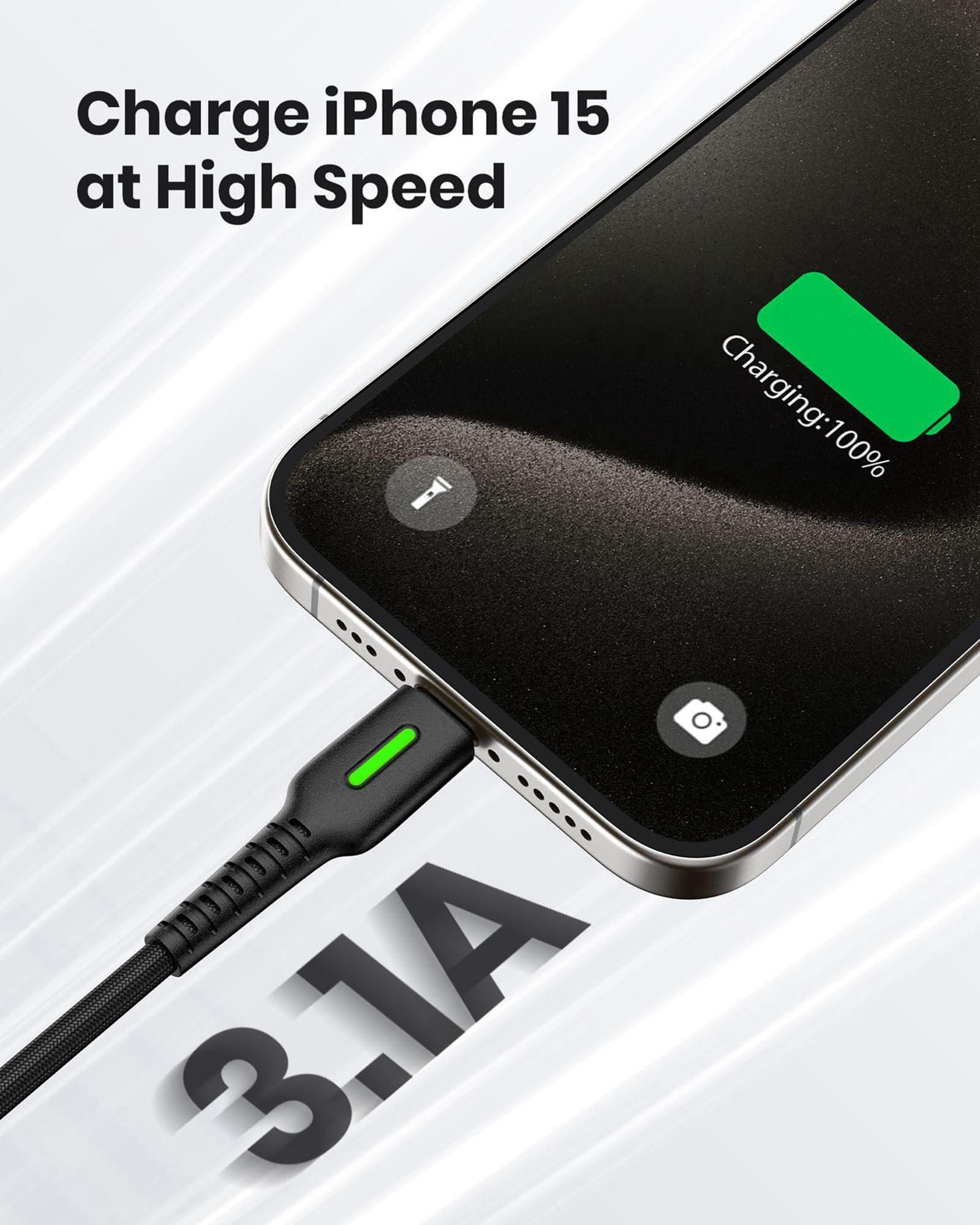 INIU INIU USB to C Cable, 3 Packs [1.6ft+3.3ft+10ft] 3.1A USB A to USB C Fast Charging Cable, Braided Type C Phone Charger Cord for iPhone 16 15 Pro Samsung Galaxy S21 S20 S10 S9 Pixel LG Android