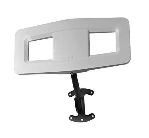 One For All One For All Amplified Attic/Outdoor HDTV Antenna for 1080P 4K Free TV Channels, 85 Miles Long Reception Range, Fixing Materials Included, White Model 17421