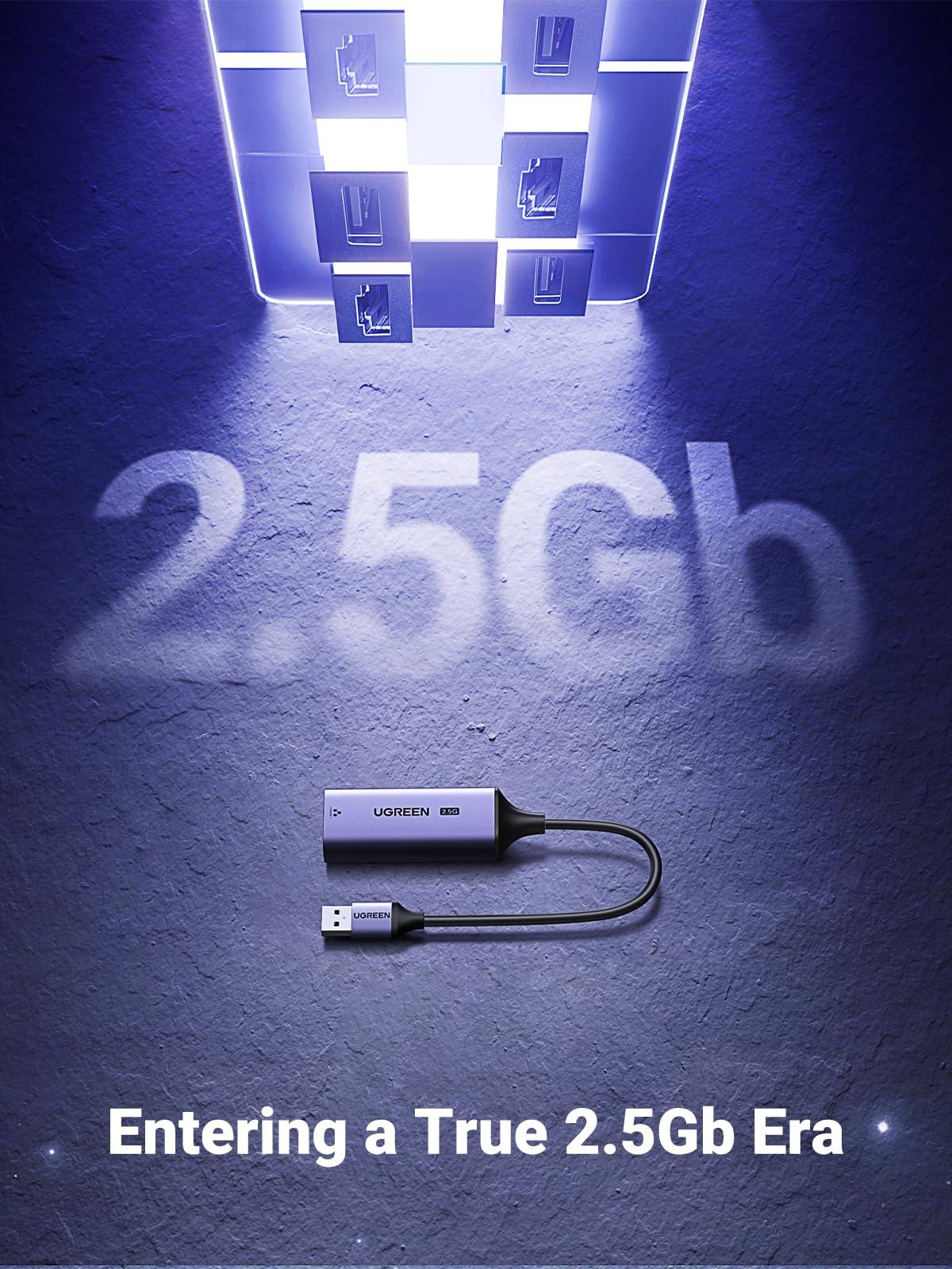 UGREEN UGREEN USB to Ethernet Adapter 2.5Gb Bundle with USB 3.2 to Ethernet Adapter 5-in-1 USB C Hub Ethernet