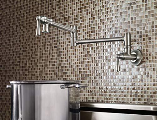 Moen Moen S664 Traditional Wall Mount Swing Arm Folding Pot Filler Kitchen Faucet, Chrome