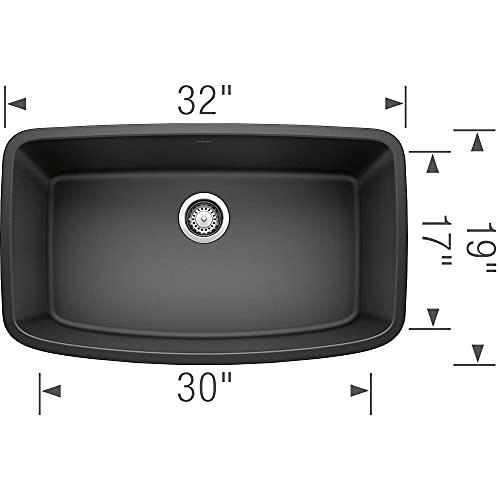 BLANCO BLANCO 441610 Valea Super Single Bowl-Anthracite Sink, 32" L x 19" W