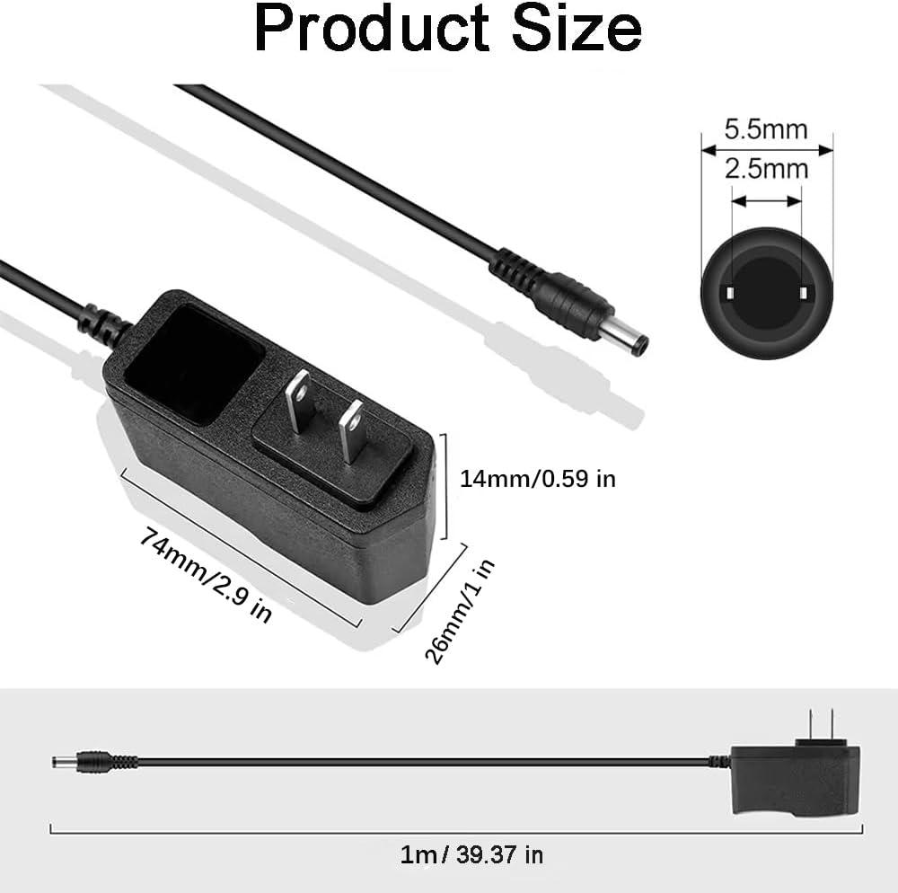 HYGAMOCC 5V 1A AC-DC Adapter, Wall Charger Power Supply Adapter with 5.5 x 2.5mm/2.1mm Plug & 8TIPS,100V-240V Slim Design for Android Tablets Webcam Routers Toys Recorder Speaker & More DC 5V Devices