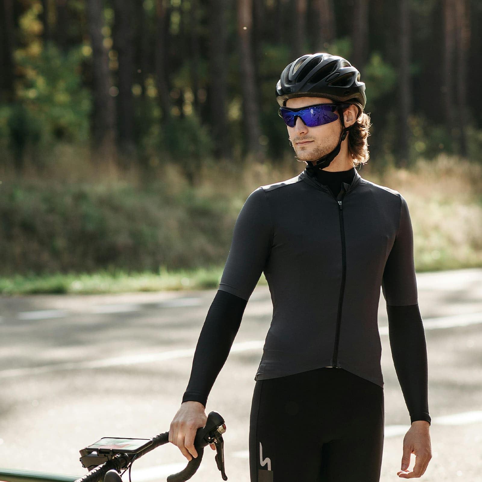 WOWRIO Cycling Bluetooth Glasses with Open-Ear Hi-Fi Audio, AI Noise-Canceling Mic, UV400 Protection, IPX4 Waterproof, All-Day Battery, Ultra-Light 40g, Wind Noise Reduction, for Biking, Running & Scootering