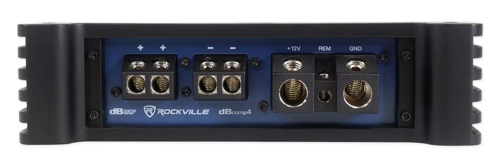 Rockville Rockville dBcomp4 Competition 3000W Mono 1-Ohm Car Amplifier, Dyno-Certified, MOSFET, Adjustable Crossover, Remote Sub Control, Perfect for Car Audio
